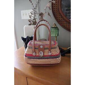Hand woven handbag